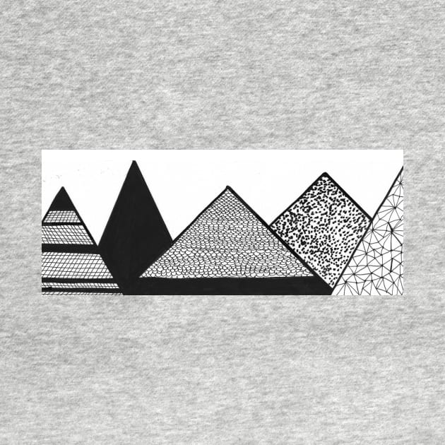 Mountains abstract pattern monochrome by Nathalodi